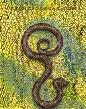 Snake on Yellow Skin